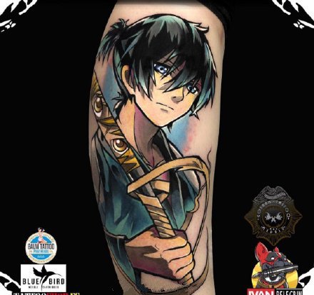 海贼王纹身 9款路飞 索隆 萨波 艾尼路的纹身图案作品