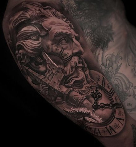 海洋之主9款海神波塞冬的纹身图片