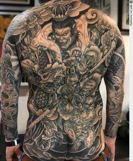 孙悟空纹身 9款大满背的齐天大圣纹身图案