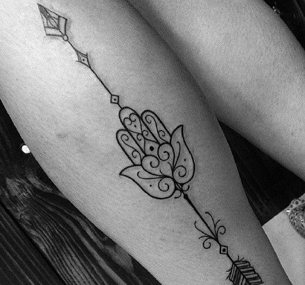 几款法蒂玛之手梵花纹身图案