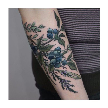 水果主题的9款西瓜桃子等纹身图片