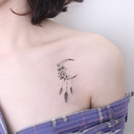 9款小清新的女孩子锁骨纹身图案