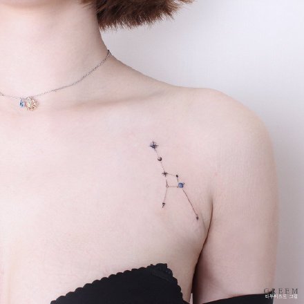 9款小清新的女孩子锁骨纹身图案