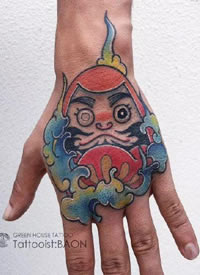 带来好运的17款福财运达摩蛋纹身图片