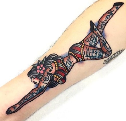 瑜伽纹身 瑜伽爱好者的一组创意纹身图案