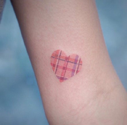 小清新格子主题的9款格子纹身图案