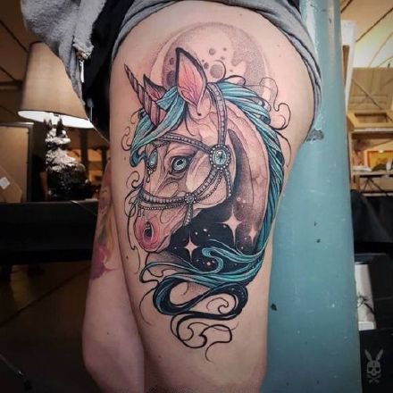 独角兽纹身 非常梦幻的9款独角兽纹身图案