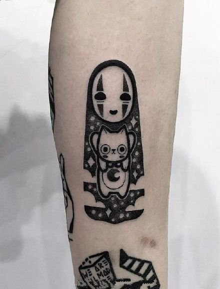 可爱的9款宫崎骏动漫无脸男纹身图片