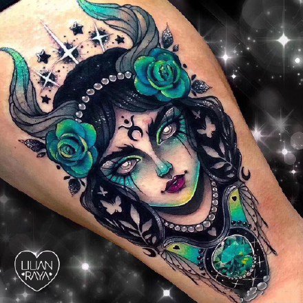 包臂女郎刺青 Newschool包臂的9款女郎纹身作品图案