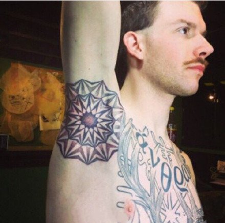 胳肢窝纹身 纹在胳肢窝里的一组创意纹身作品图片