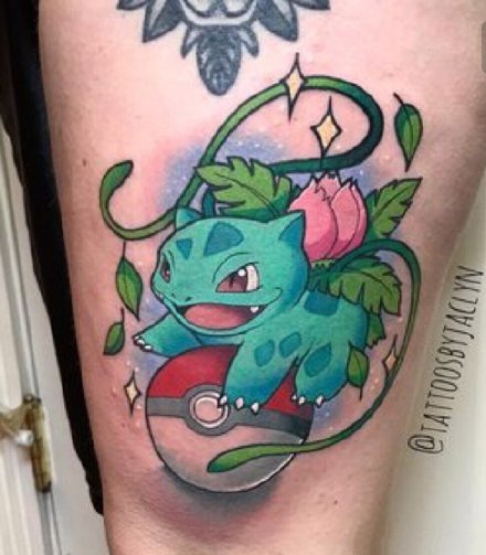 精灵宝可梦的一组比卡丘等纹身作品图片