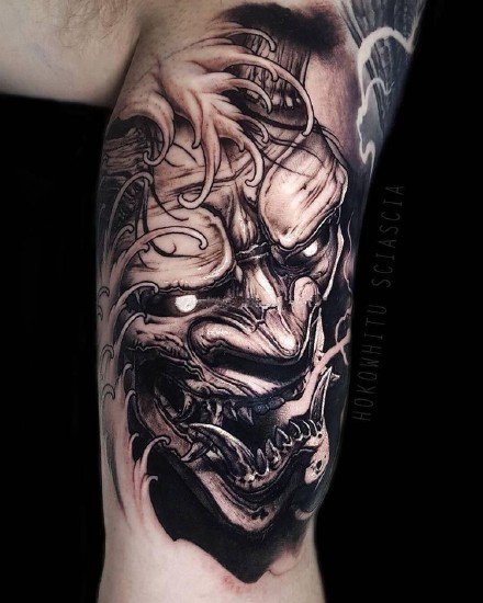 一组9款包臂等位置的般若纹身图案