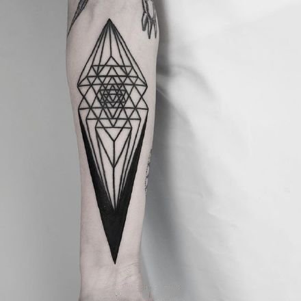 让人眼花缭乱的一组小臂几何纹身图案