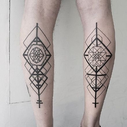 让人眼花缭乱的一组小臂几何纹身图案