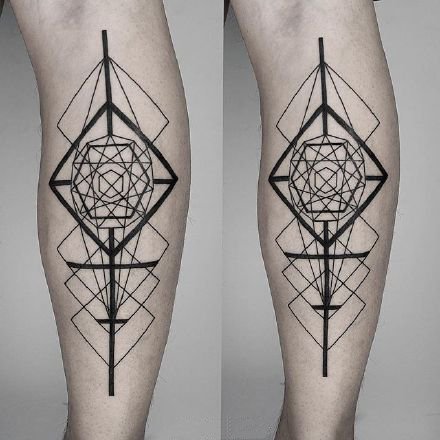 让人眼花缭乱的一组小臂几何纹身图案