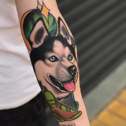 newschool的18款宠物狗纹身作品图案