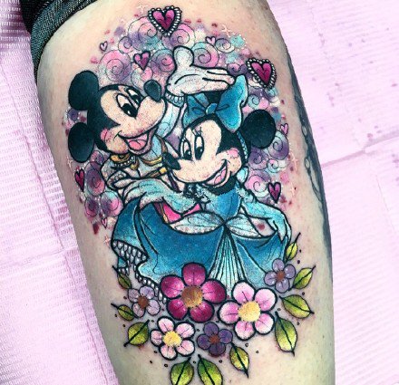 迪士尼可爱卡通动画主人公的纹身图片