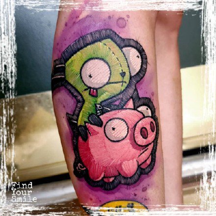 刺绣纹身 18款彩色的创意刺绣主题的纹身图片