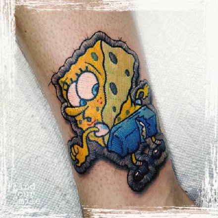 刺绣纹身 18款彩色的创意刺绣主题的纹身图片