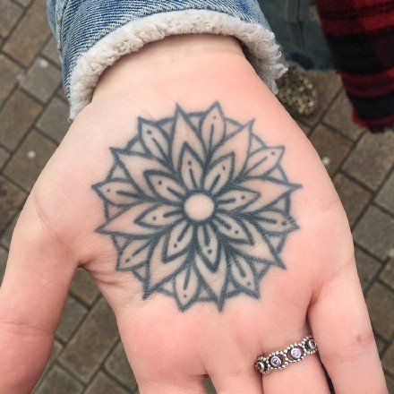 手掌心里的几款创意纹身图片