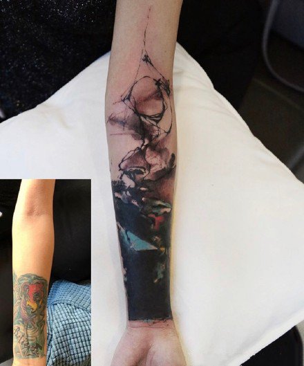 水墨风遮盖旧纹身的9款系列纹身作品
