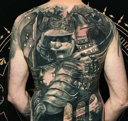 男人满背纹身 9款男士传统的大满背纹身作品图案