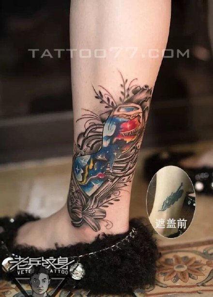 8款不错的沙漏纹身图案 武汉老兵纹身作品