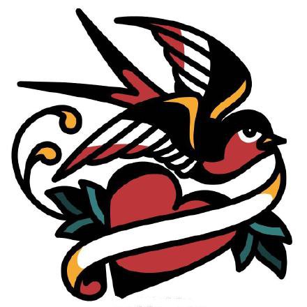 45款oldschool的彩色小清新纹身手稿图片(36/45)