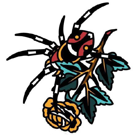 45款oldschool的彩色小清新纹身手稿图片(35/45)