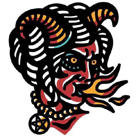 45款oldschool的彩色小清新纹身手稿图片(19/45)