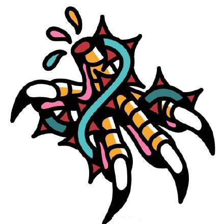 45款oldschool的彩色小清新纹身手稿图片(13/45)