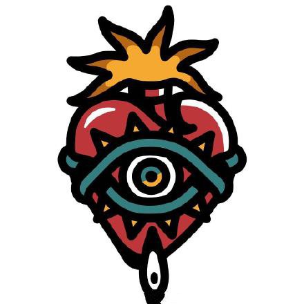 45款oldschool的彩色小清新纹身手稿图片(4/45)