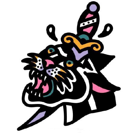 45款oldschool的彩色小清新纹身手稿图片(3/45)