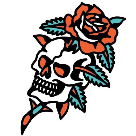 30款oldschool风格的骷髅纹身图案手稿(28/30)