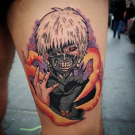 漫画东京喰种主题的一组东京食尸鬼的纹身作品图片