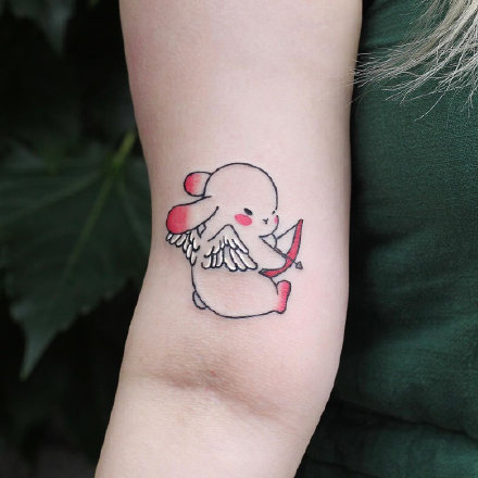 萌兔纹身 萌萌哒的一组小兔子纹身图案作品