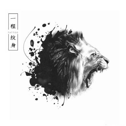 狮子手稿 30款狮子座狮头主题的纹身手稿图片(27/30)