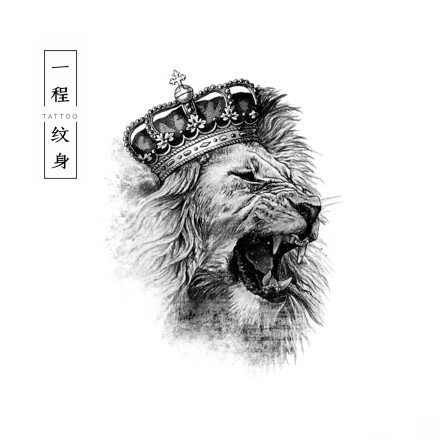 狮子手稿 30款狮子座狮头主题的纹身手稿图片(26/30)