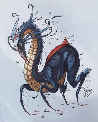 创意的一组新传统小怪兽纹身素材手稿图片(2/9)