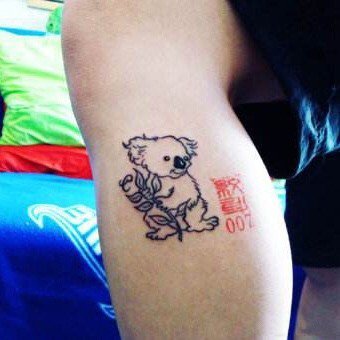 考拉纹身 可爱的一组小动物考拉纹身图案