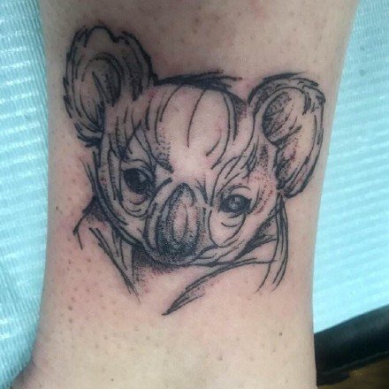 考拉纹身 可爱的一组小动物考拉纹身图案