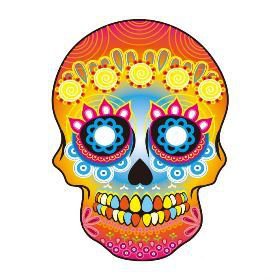 27款小清新的彩色花骷髅纹身手稿素材(11/27)