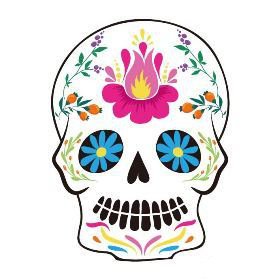 27款小清新的彩色花骷髅纹身手稿素材(4/27)