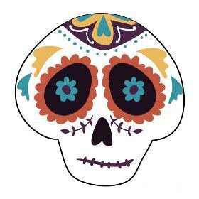 27款小清新的彩色花骷髅纹身手稿素材(2/27)