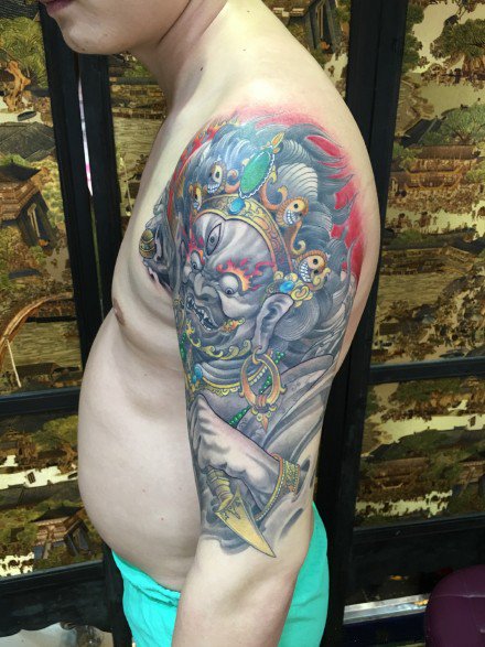 15款传统的大黑天纹身图案作品