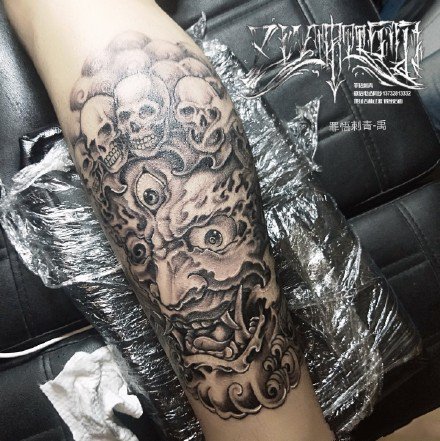 15款传统的大黑天纹身图案作品