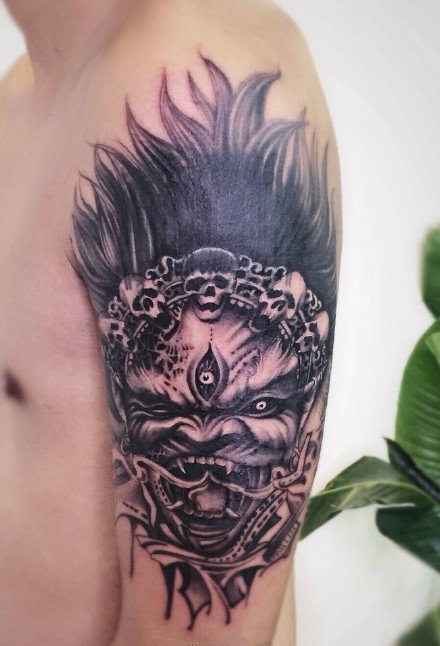 15款传统的大黑天纹身图案作品