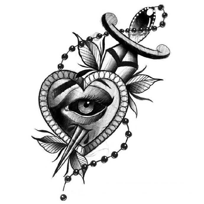 43款创意的国外黑白纹身手稿素材(43/43)