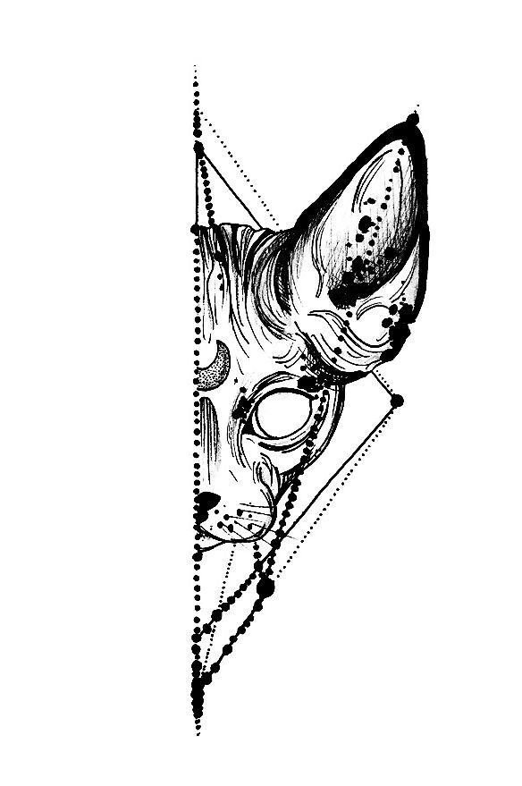 43款创意的国外黑白纹身手稿素材(33/43)