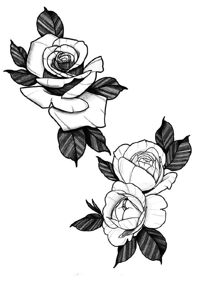 43款创意的国外黑白纹身手稿素材(9/43)